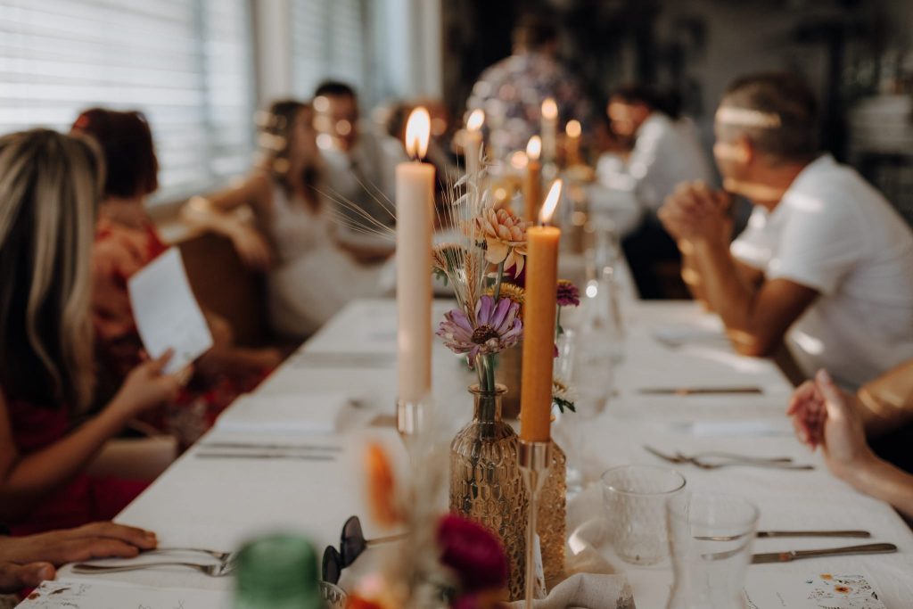 Tischdekoration Tafel